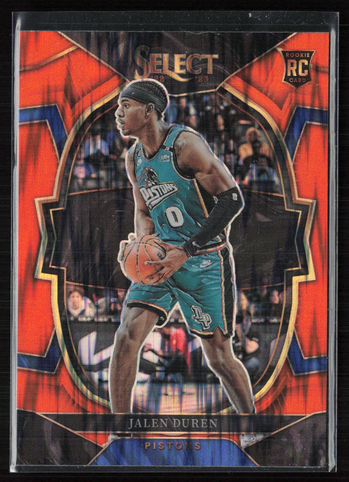 Jalen Duren 2022-23 Panini Select #98 Orange Flash Prizms RC Detroit Pistons