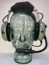 David-Clark #40411G-05 Aviator Crew Headset with Microphone Pre-owned LOW $ BIN!