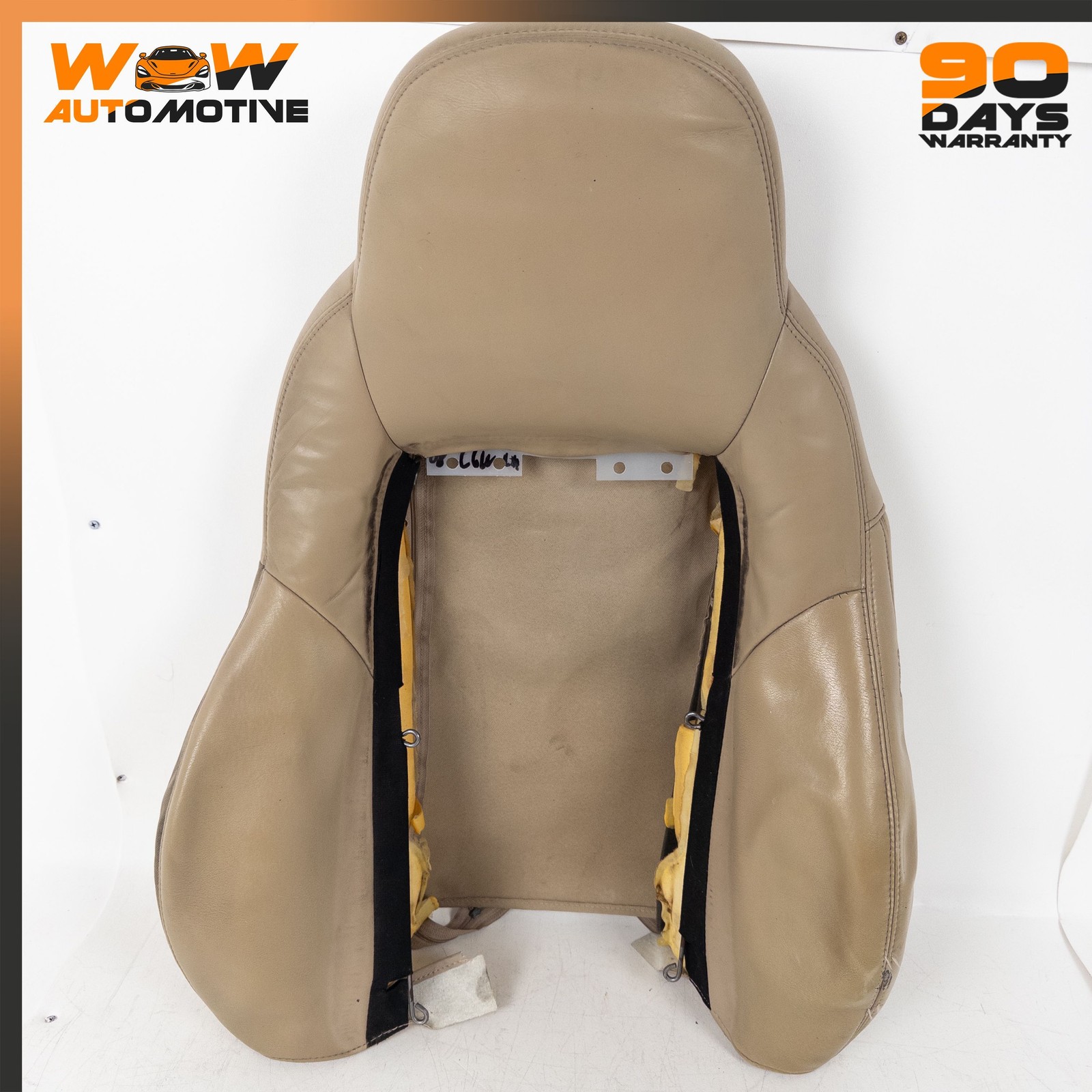06-10 CHEVROLET CORVETTE C6 FRONT LEFT TOP UPPER SEAT CUSHION LEATHER BEIGE OEM