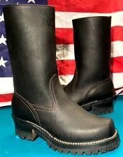 Wesco Men's Size 8 1/2 D Custom Black Harness US Made Square Toe Boot BK7700H100