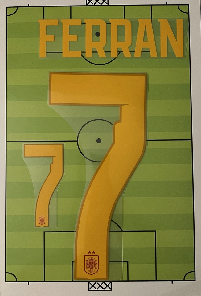 Flocage Officiel FERRAN #7 Espagne 2 Etoiles Home Domicile Coupe Du Monde 2026 - Photo 1/2