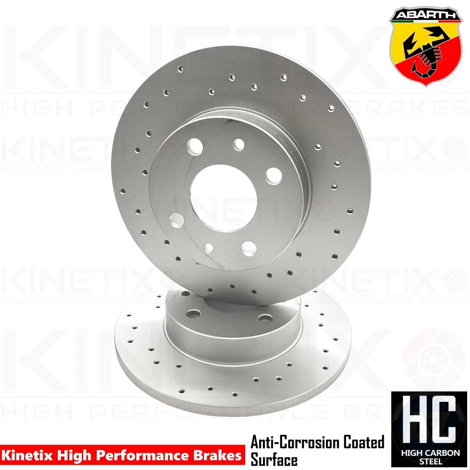 Para Abarth 595 Competizione Trasero Discos de Freno Ventilados Brembo Sensor - Imagen 2 de 4