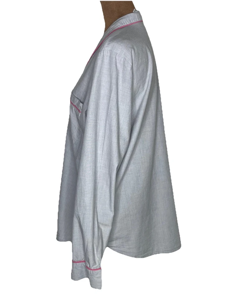 Conjunto de pijama Gap Body para mujer talla grande 100 % algodón gris/rosa ropa de salón cómoda Foto 3 de 4