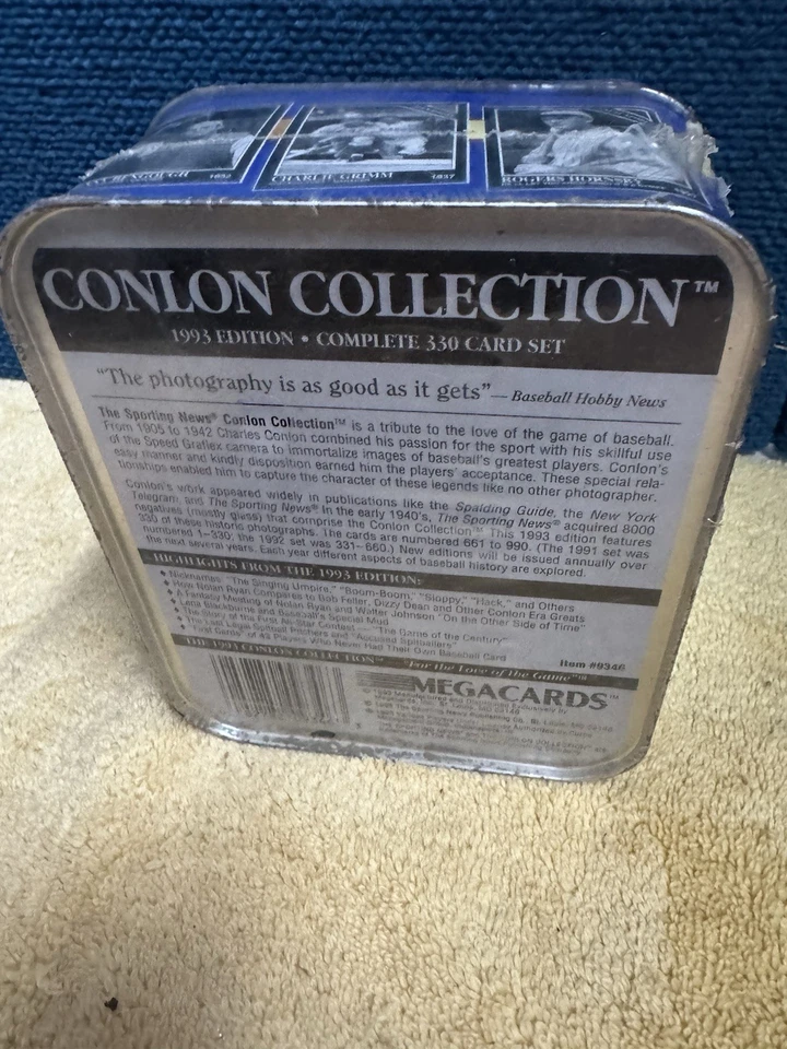 1993 Conlon Collection SEALED TIN - Complete 330 Baseball Card Set - Image 3 of 4