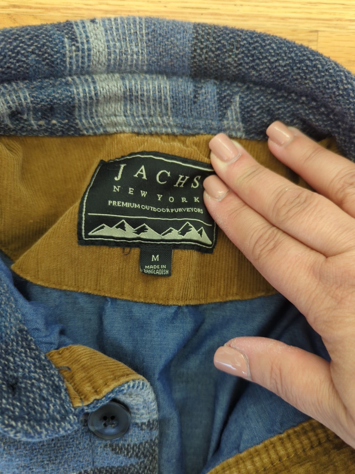 Jachs New York Blue Western Aztec Wool Blend Jacket Size M EUC M23 image 3