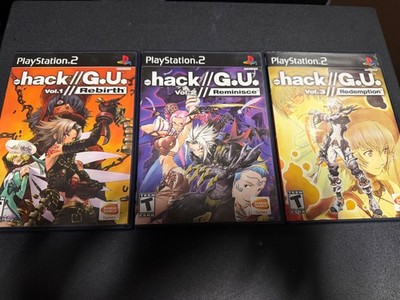 .hack G.U. Vol 1, 2 And 3 Rebirth, Reminisce, Redemption PS2 w/ Manuals