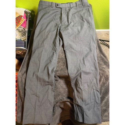 John Varvatos, John Varvatos USA Gray Straight Leg Dress Pants Trousers Size 36R