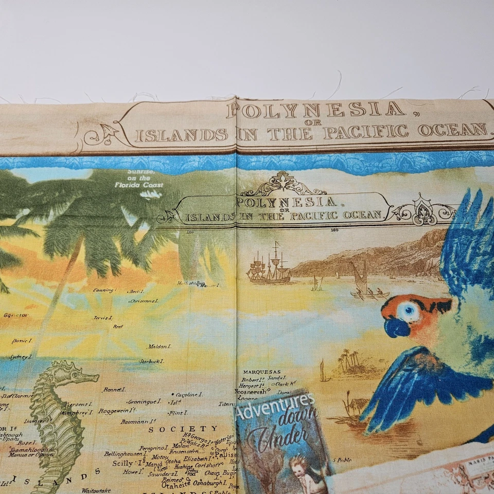 Tropical Dreams Panel 23x42 Kathleen Francour SPX Fabrics Blocks BOLT END #2 - Image 3 of 4