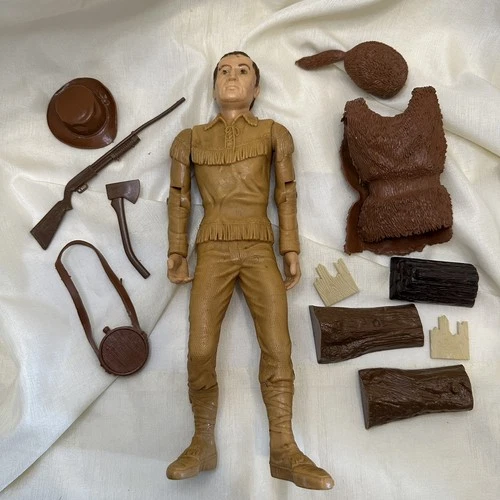 Vintage Daniel Boone Johnny West Doll by Marx with accessories As Is