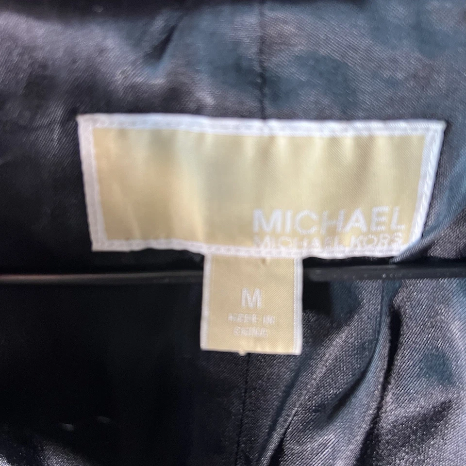 Chaleco Michael KORS 100 % Real Mongol Peludo Rizado Piel de Cordero Negro Mediano $795 Foto 2 de 4