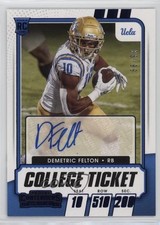 2021 Contenders Draft Picks Game Ticket Blue 66/99 Demetric Felton #311 Auto 0b2