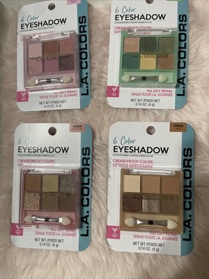 New! L.A COLORS 6 Shadow Color Almost Nude, Haute, Playful & Lucky