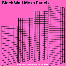 Black Grid Wall Panels Extra Heavy Duty Wall Grid Panels- 5 Sizes w/ ACCESSORIES