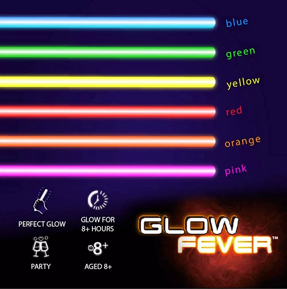 Glow Sticks Bulk 100Ct 22 Glow Necklaces with Connectors for