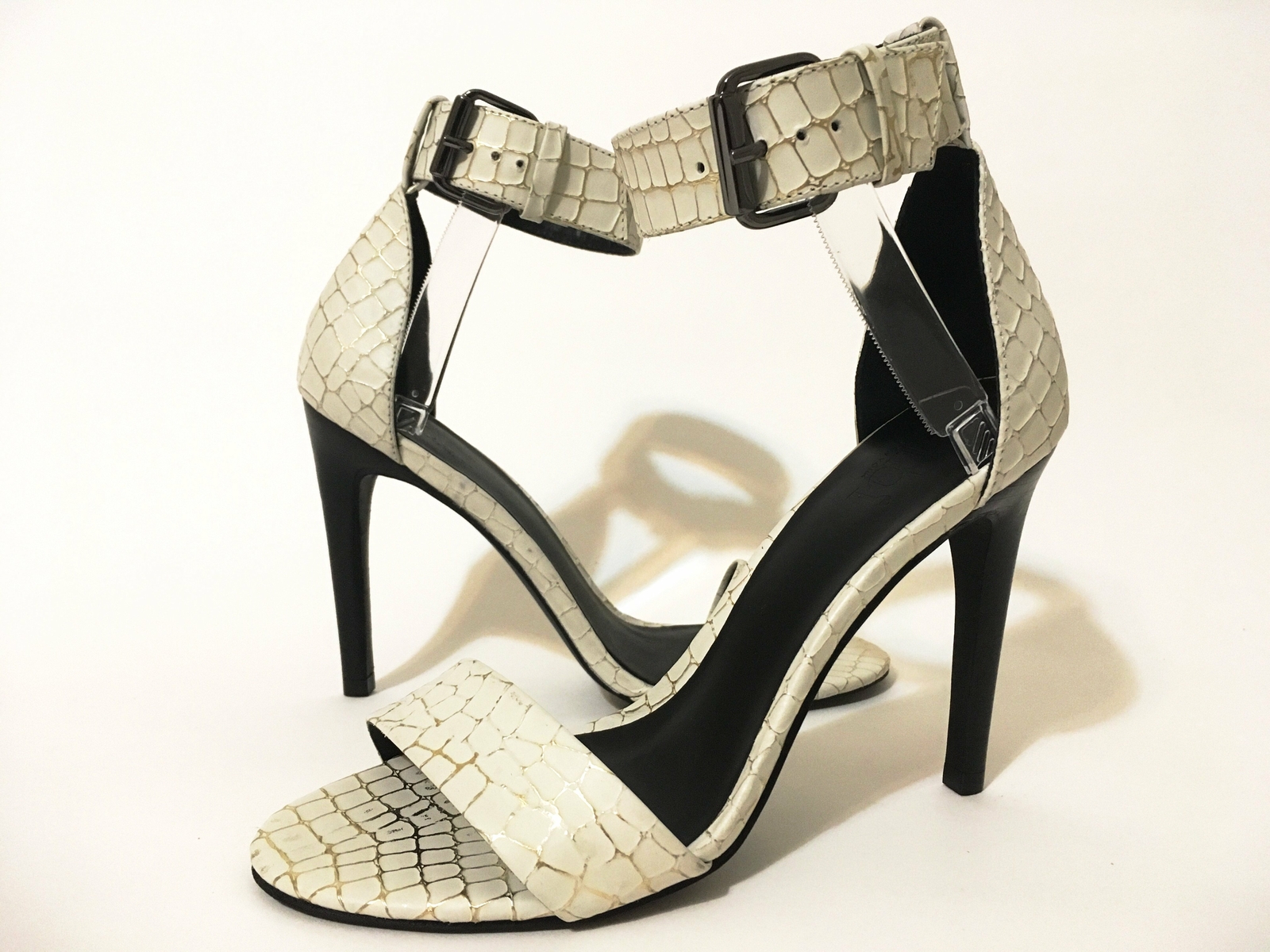 Tibi Leather Leather Leather Snake Embossed Sandals Size 37.5 5fb87b Tibi Leather Leather Leather Snake Embossed Sandals Size 37.5 5fb87b