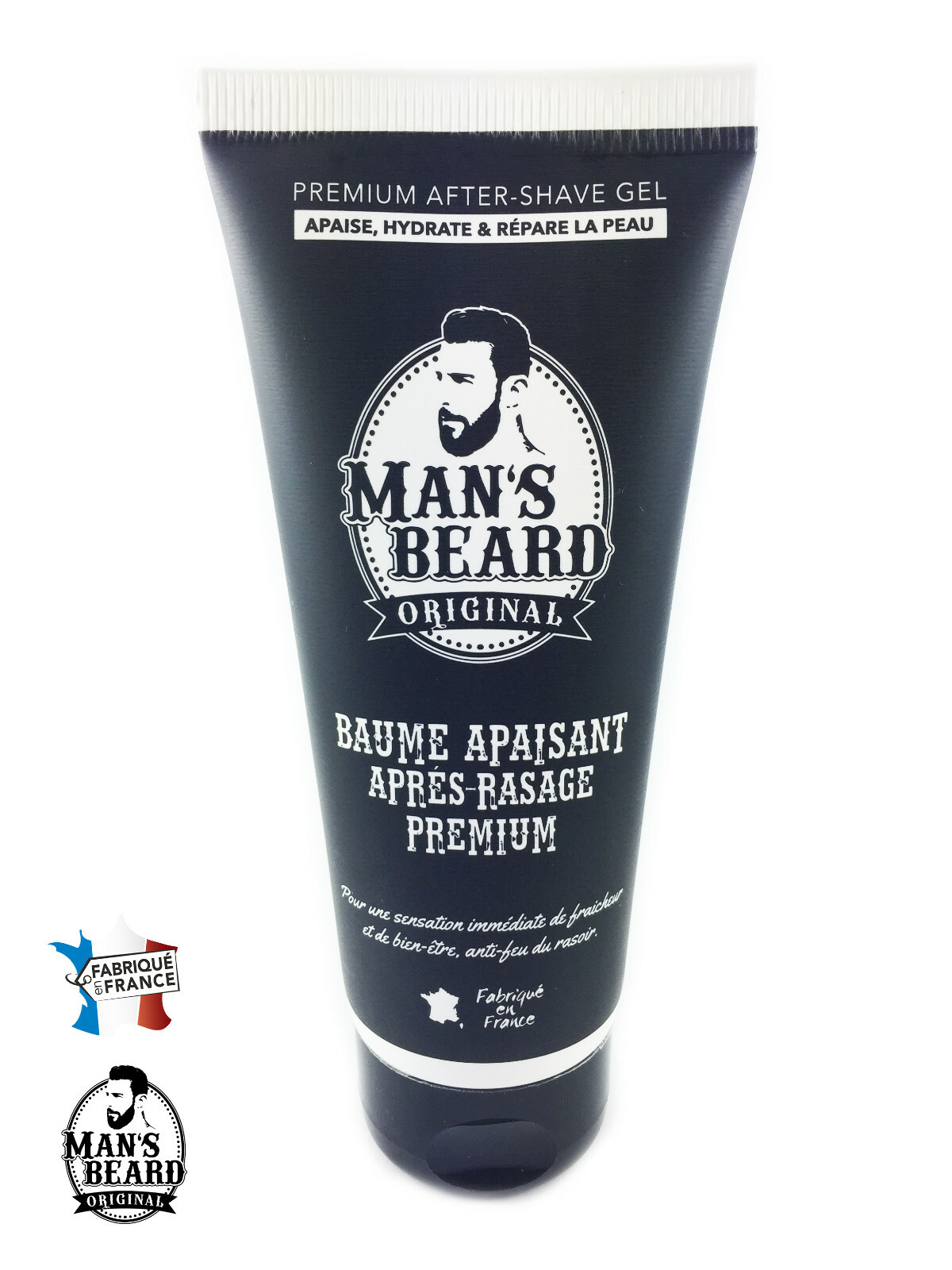 Baume après-rasage Man's Beard Premium 100 ml pour un rituel de fraîcheur matinal