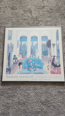 Vintage Thomas McKnight “ Blue Couch” Framed Art Print | eBay