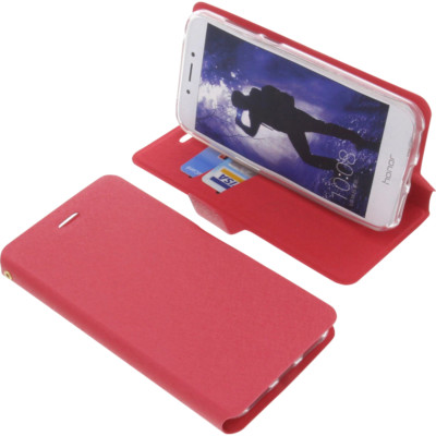Tasche für Huawei Honor 6A Book-Style Schutz Hülle Handytasche Buch Rot