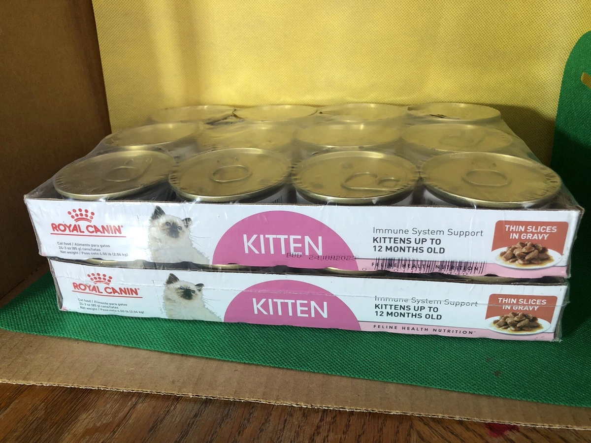 Royal Canin KITTEN NewSealed Thin Slice in Gravy 24-3 oz can | eBay