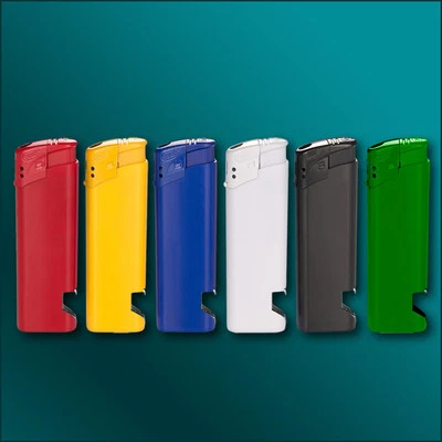Elektronik-Feuerzeuge mit Öffner inkl. 4-farbigen Fotodruck/ Werbung/ Logo Druck