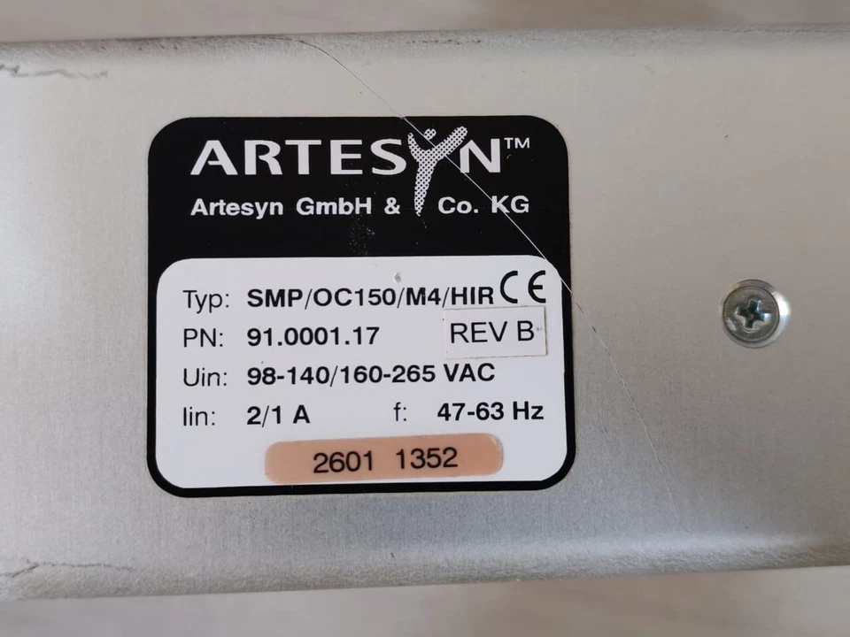 Placa de repuesto Artesyn SMP/OC150/M4/HIR P/N: 91.0001,17 Rev. Fuente de alimentación B Foto 2 de 4