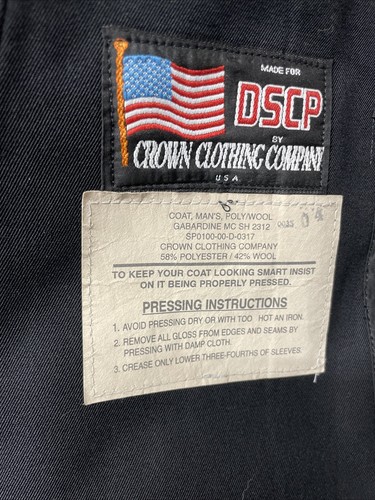 DSCP USMC Herren Poly/Wolle Corporal Kleid Blau Mantel Militär Jacke Gr. 37S - Bild 11 von 19