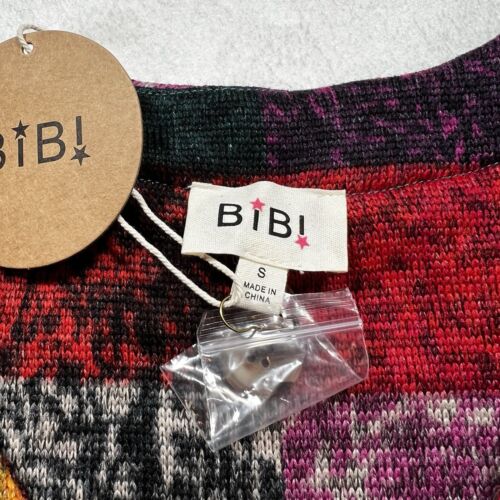 Cárdigan polar a cuadros Bibi suave acogedor suéter de gran tamaño pequeño hippy boho único - Imagen 3 de 8