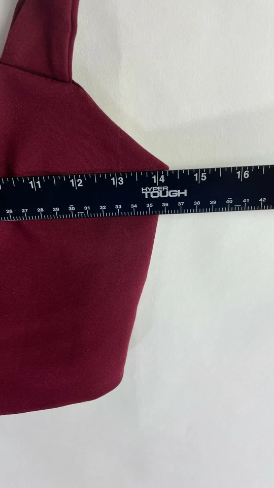 Тишина + шум укороченный Майка женщин Топ рубашка бордовый размер средний          - Изображение 3 из 4