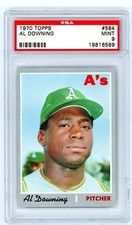 1970 Topps AL DOWNING Oakland Athletics #584 PSA 9 MINT Condition