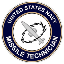 U.S. Navy Missile Technician Bumper Sticker Military Vinyl Soldier Decal 5"