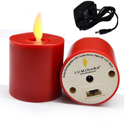 2PCS Luminara Moving Wick Flickering Led Tea Light with Timers for Wedding Decor