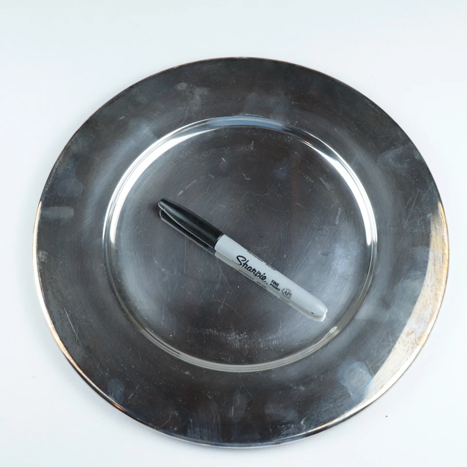 Vintage Reed and Barton #469 Silverplate 11" Sandwich Plate Hollowware - Image 3 of 4