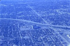 35mm Slide 1969 Aerial View of May Co & Sears Tower at North Hollywood CA Rare