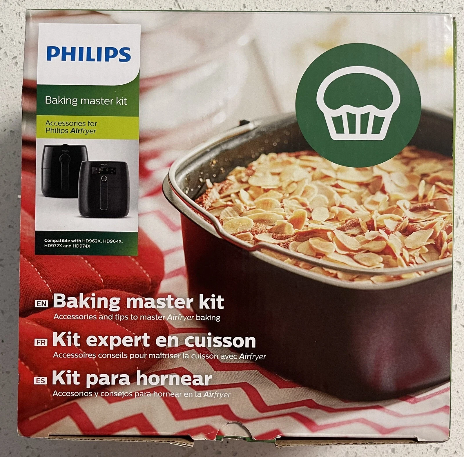 NEW Philips Baking Master Accessory Kit (Baking Pan Silicone Muffin Cups)