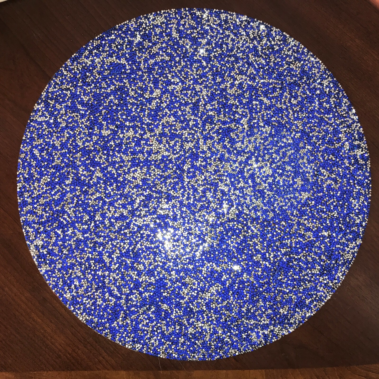 SPARKLE HOME LUMINOUS COLLECTION Round Rhinestone Placemat MANY COLORS