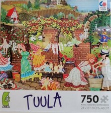 Tuula Jigsaw Puzzle 750 Pc COMPLETE Children Hanging Clothes Made in USA CEACO