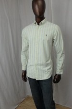 Ralph Lauren Long Sleeve Oxford Yellow Blue Green Stripes Multi Color Pony NWT 