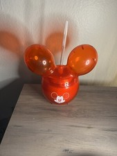 Disney Parks Mickey Mouse Red Balloon Sipper Cup With Straw New