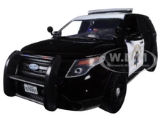 2015 FORD POLICE INTERCEPTOR UTILITY CHP BLACK & WHITE 1/24 MODEL MOTORMAX 76955