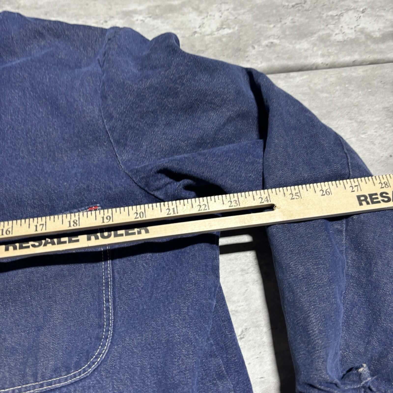 Vintage Wrangler Chore Jacket Men's 42 Blue Denim Blue Bell Blanket Lined USA*