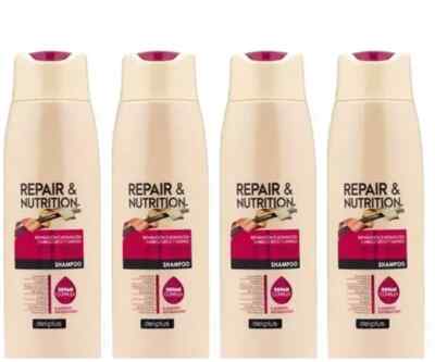 4 X 400 ML SHAMPOO REPAIR & NUTRITION -ACID HYALURONIC- VIT E - KERATIN - CAVIAR