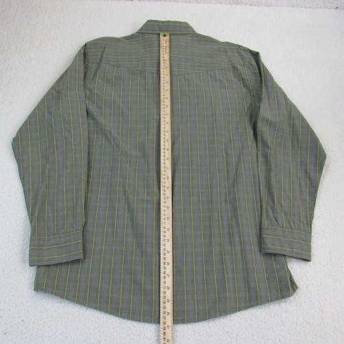 The North Face Shirt Mens Large Grey Green Plaid Long Sleeve Button Front - Picture 6 of 14
