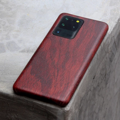 For Samsung S23 S25 S22 Enony Wood Rosewood MAHOGANY Real Wooden Slim Back Case