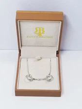 Rusty Brown Snaffle Bit Necklace - Hinged
