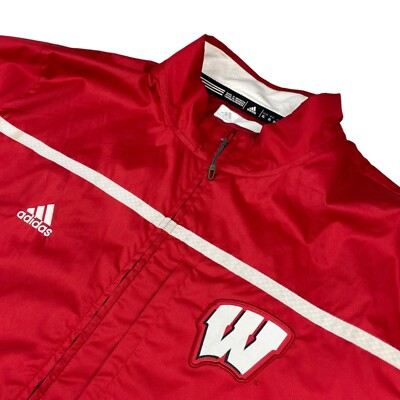 #ad #ad Wisconsin Badgers x Adidas Men#x27;s Full Zip Windbreaker Jacket • XL $27.07