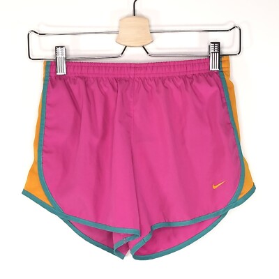 Nike Dri Fit Tempo Lined Running Shorts Pink Orange Girl's Large L