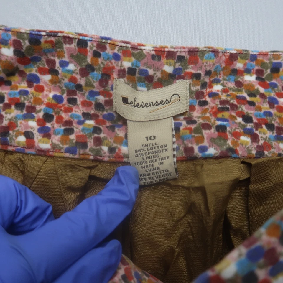 Minifalda Elevenses Talla 10 Botón Frontal Ecléctica Preppy Academia Anthro Foto 3 de 4