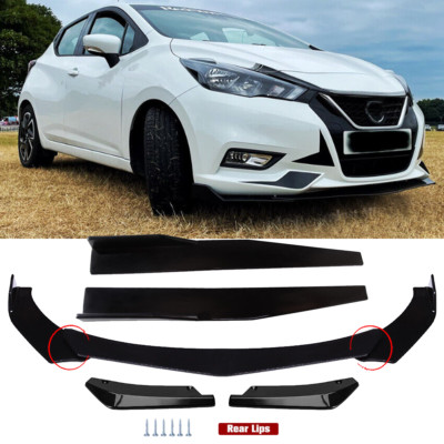 Coupe Sedan Car Front Bumper Lip Spoiler Splitter Body Kit For Nissan Versa S P