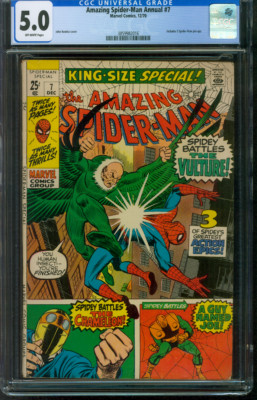 Amazing SPIDER MAN Annual 7 CGC 5.0 12/1970 John Romita art