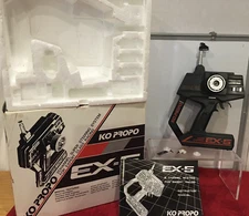 KO PROPO EX-5 Super Steering Transmitter, Receiver, Servos  Vintage R/C w/ box